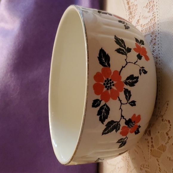 1930s Antique Hall China Red Poppy Radiance Bowl - Picture 1 of 5
